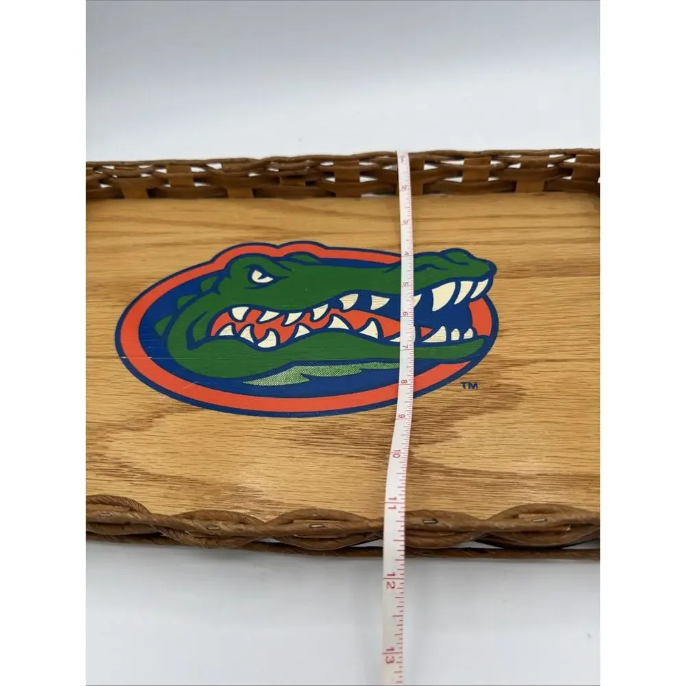 Florida Gators UF Wicker Bread Tray Platter Basket 16x11” Charcuterie, Farmhouse